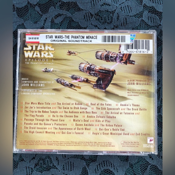 The Phantom Menace Cd Soundtrack w / collectors poster cover - Picture 2 of 8